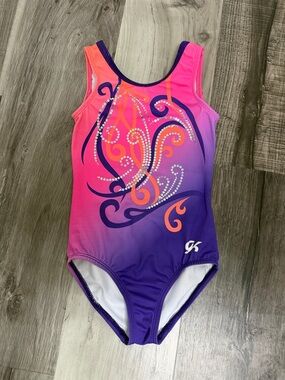 Sparkly pink and purple GK leotard